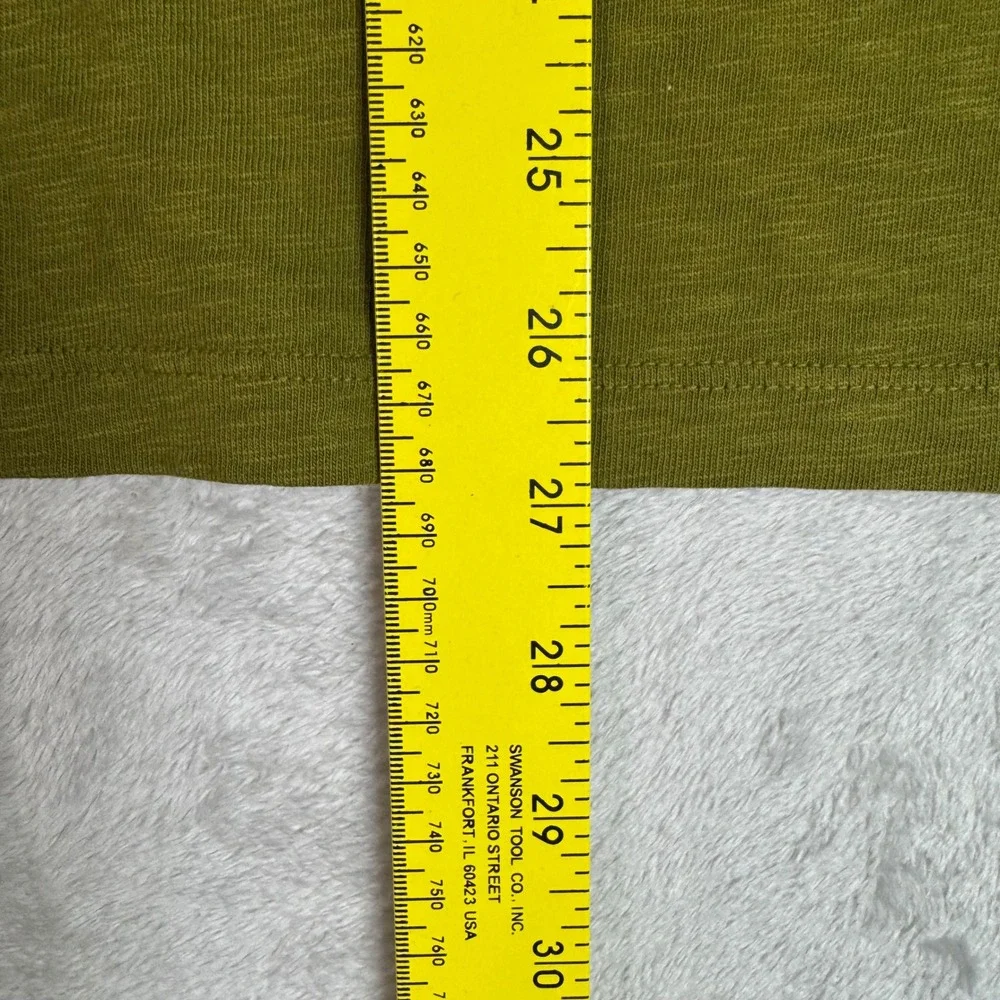 NWOT American Giant Mens Long Sleeve Crew Neck T-Shirt M Olive Green Slub Cotton - Picture 8 of 8
